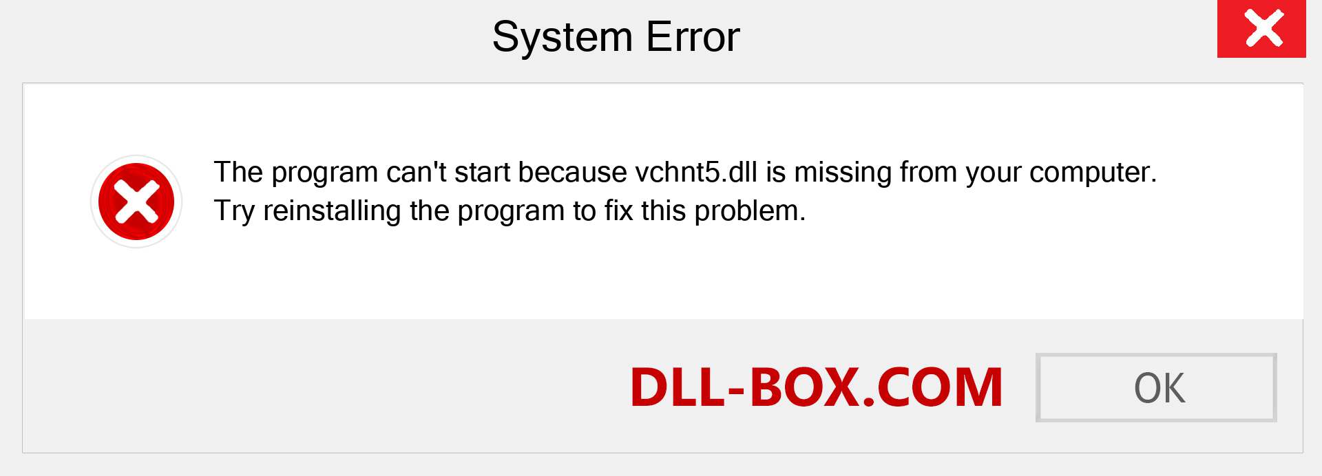  vchnt5.dll file is missing?. Download for Windows 7, 8, 10 - Fix  vchnt5 dll Missing Error on Windows, photos, images